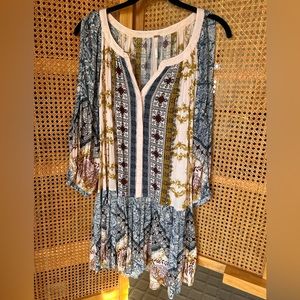 Free People Mini Dress with BOHO print